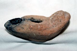 Quality Ancient Roman Pottery Oil Lamp With Cross 4/5th Cent Ad Terracotta photo
