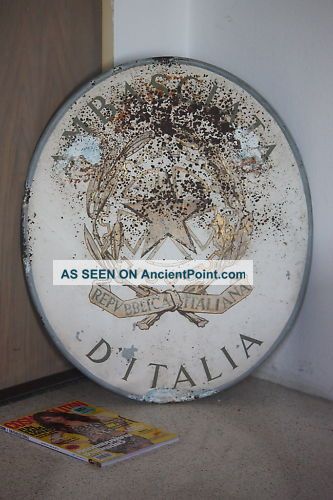 Italy Embassy Sign Consulate Antique Ambasciata Ditalia Roman photo
