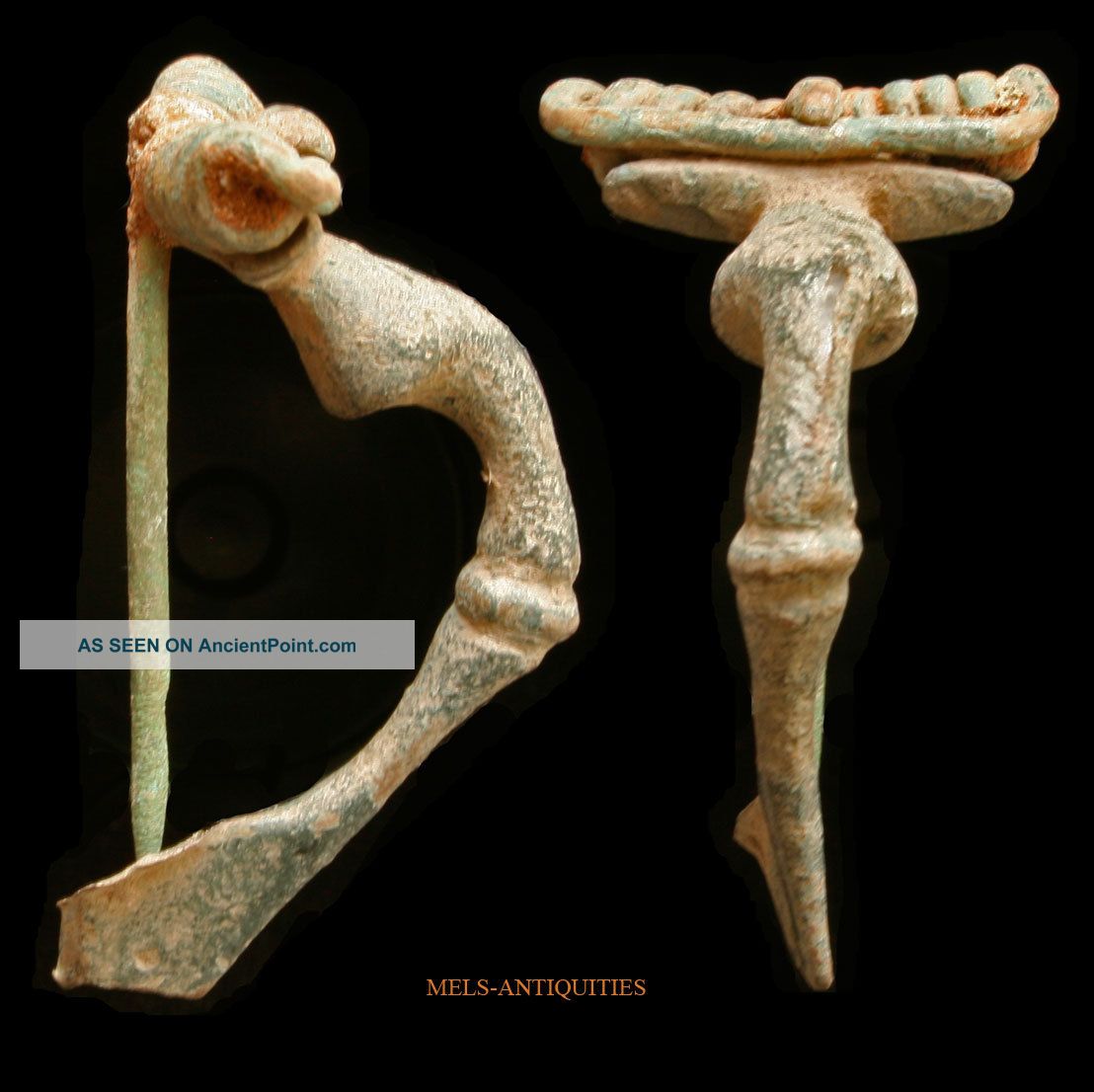 Ancient Kraftig Profilierte Roman Bronze Fibula Mels - Antiquities Roman photo
