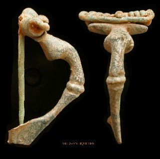 Ancient Kraftig Profilierte Roman Bronze Fibula Mels - Antiquities photo