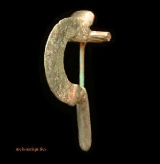 Ancient Roman Bronze P Fibula Bronze Mels - Antiquities photo