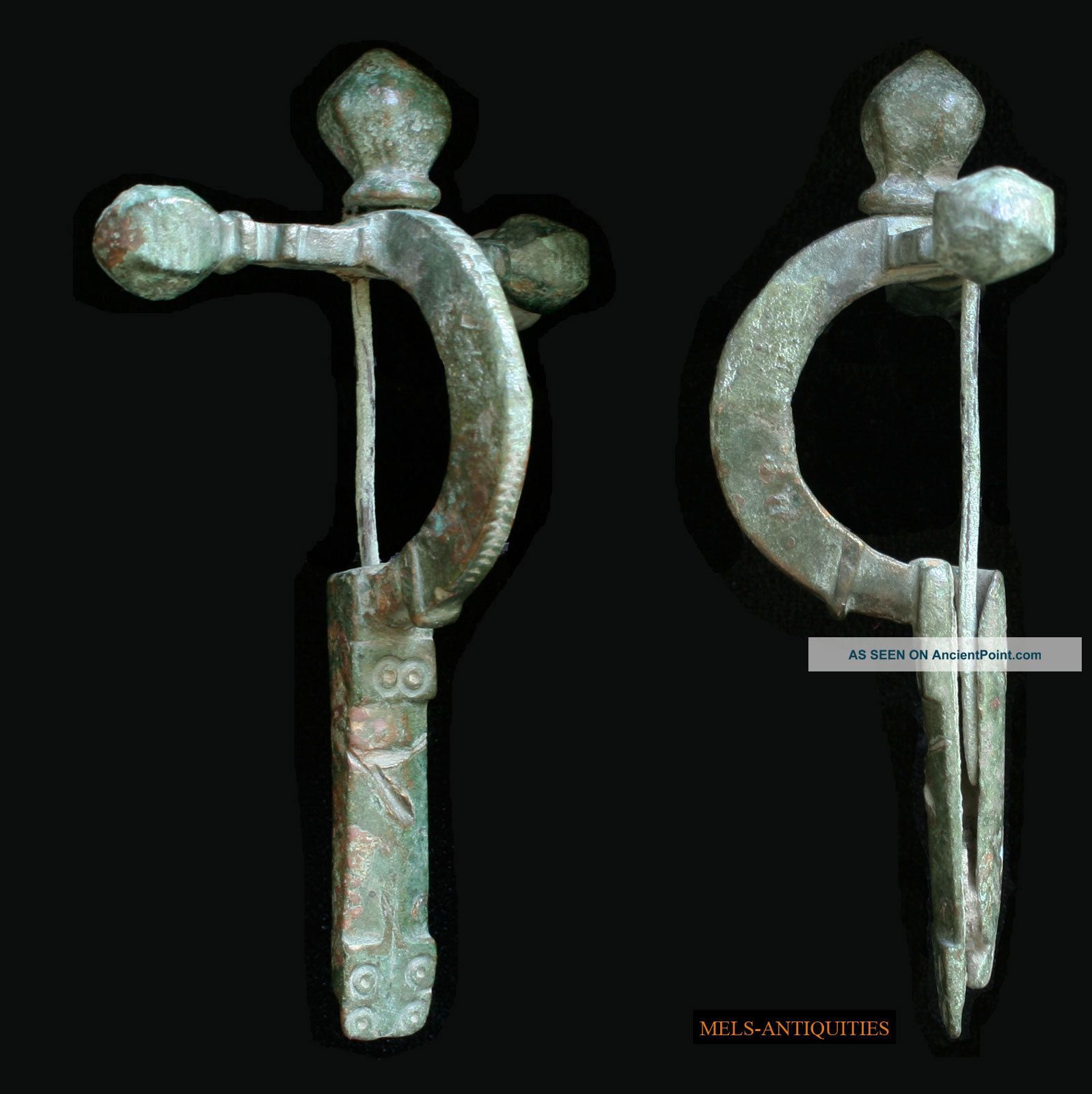 Large Roman Bronze Crossbow Fibula Roman photo
