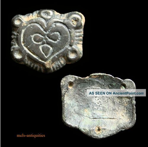 Roman Bronze Clothes Mount Applique Mels - Antiquities Roman photo