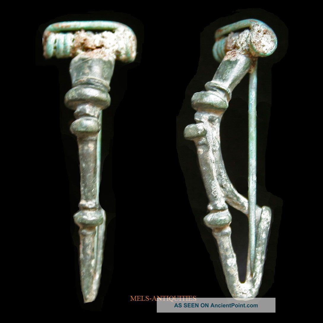 Roman Bronze Kraftig Profilierte Fibula Mels - Antiquities Roman photo