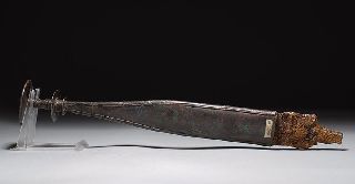 Ancient European Villanovan Iron Age Sword & Scabbard photo