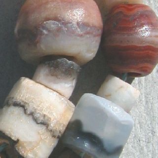 Strand Individually Chosen Small Ancient Agate Stone Beads Mali 162 photo