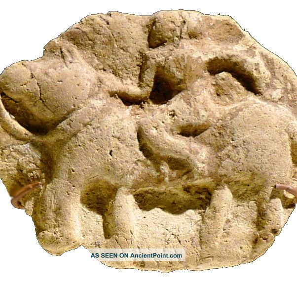 Horse & Rider Bronze Age Ancient Pottery Votive Plaque Rare Near East 1600bc Near Eastern photo