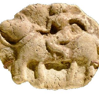 Horse & Rider Bronze Age Ancient Pottery Votive Plaque Rare Near East 1600bc photo