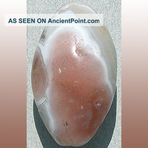 A Large 35.  45mmx20mm Ancient Agate Stone Bead With Crystal Inclusions Mali Other photo