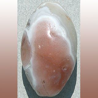 A Large 35.  45mmx20mm Ancient Agate Stone Bead With Crystal Inclusions Mali photo