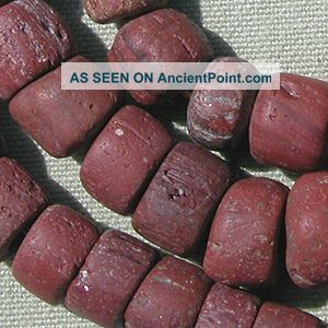 Strand 7.  75mm - 12mm Ancient Brick Red Glass Djenne Beads From Mali 54 Other photo