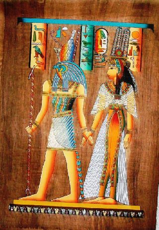 Egyptian Papyrus Handmade Painting 40x60 Cm.  Size (16 