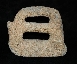 Rare Pre - Columbian Stone Stirrup Form Mano From Costa Rica ' S Atlantic Watershede photo