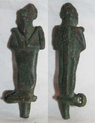 Ancient Egyptian Bronze Osiris Figure C.  500 Bc photo