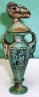 Pharaonic Egyptian 2 Pieces Jar With Cover,  Egyptian Collectables. Egyptian photo 1