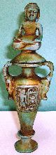 Pharaonic Egyptian 2 Pieces Jar With Cover,  Egyptian Collectables. Egyptian photo 2