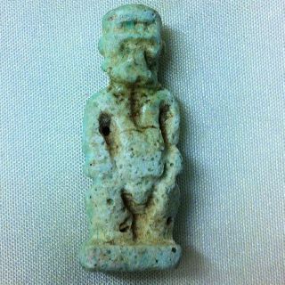 Ancient Egypt.  Faience Amulet Of Ptah.  7th Century B.  C. photo