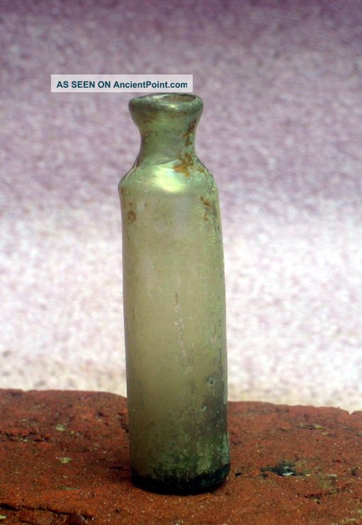 Authentic 17th Century Medicine Green Glass Bottle. Other photo