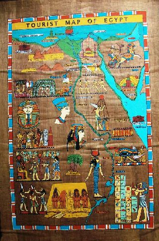 Egyptian Papyrus Handmade Painting 60x40 Size photo