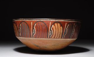 Published Pre Columbian Earthenware Nazca Polychrome Bowl photo