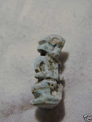 Ancient Egyptian Faience Amulet Ptah Seker 30th Dyn photo