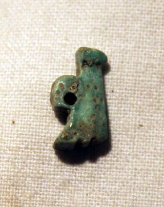 Ancient Egyptian Faience Crown Amulet 30th Dyn photo