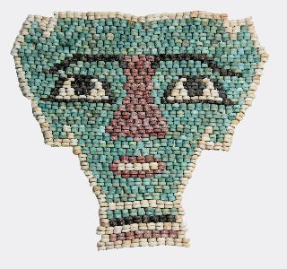 Egyptian Faience Bead Mummy Mask photo