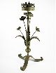 Antique Spanish Colonial Painted Iron Tin Candlestick The Americas photo 3