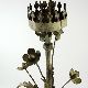 Antique Spanish Colonial Painted Iron Tin Candlestick The Americas photo 4