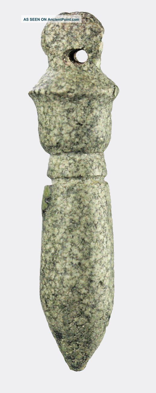 Egyptian Hard - Stone Papyrus Column Amulet Egyptian photo