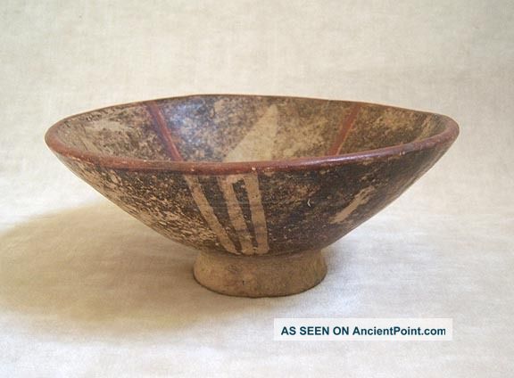Pre - Columbian Large Narino Capuli Pedestal Bowl,  850 Ad The Americas photo