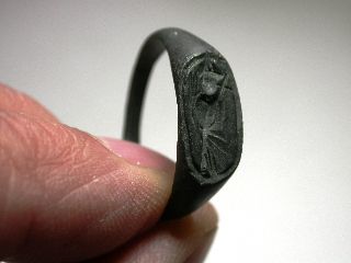 Medieval Iconographic Ring: Circa 14th Century Ad (e6439/440) photo