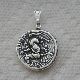 Zeus,  King Of The Gods,  Minted By Philip Ii,  Antique Silver Plated Coin Pendant Greek photo 1