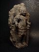 Rare Khmer Mythology Sandstone Relief Four - Arm Vishnu Figure,  Angkor Wat 12th C. Statues photo 1