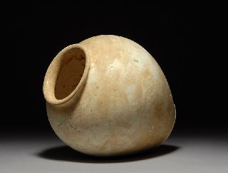 Ancient Chinese Pottery Tang Dynasty White Glazed Pottery Meiping Vase photo