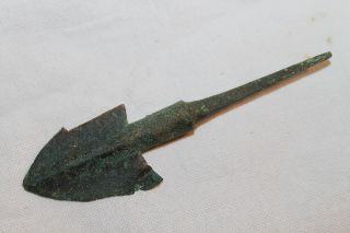 Ancient Greek Bronze Arrowhead 8/7th Cent Bc photo