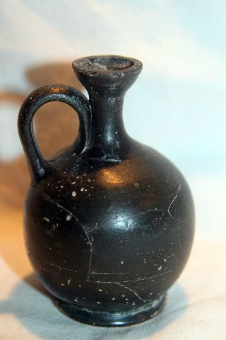 Ancient Greek Pottery Squat Lekythos/olpe 4th Century Bc photo