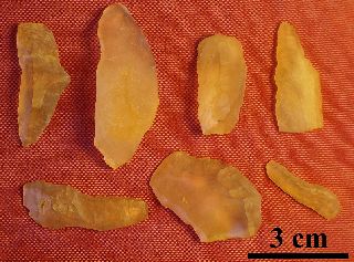Libyan Desert Glass,  7 Small Tools Excellent Quality,  25.  2 Grams photo