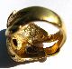 Fine Gold Gilt Georgian Cobra Banded Ring Esoteric 18th Century European photo 2