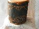 Antique African Drum Tomtom & Hide & Chinese Gong Stick Collectible Home Decor Far Eastern photo 5