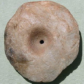 71mm Ancient Neolithic Paleolithic Quartz Stone Bead Sub Sahara Niger 63 photo