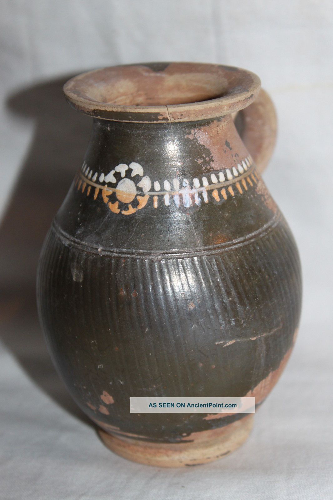 Ancient Greek Pottery Gnathian Olpe 4th Century Bc Greek photo