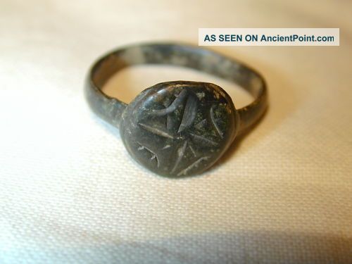Medieval Period Finger Ring With Cross 16/17th Century European photo