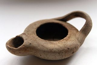 Greek Hellenistic Pottery Oil Lamp 3rd Century Bc photo