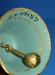 Hand Painted Greek Figural Brass Bell Signed Enamel Soldier Greece Metalware Exc Greek photo 4