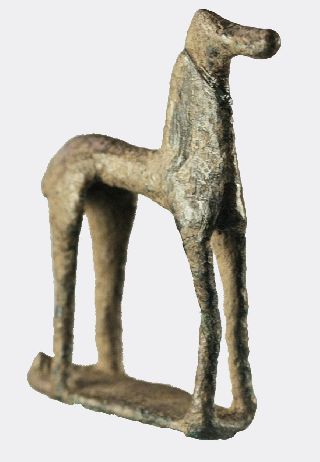 Greek Geometric Bronze Horse photo