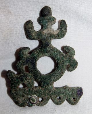 Ancient Luristan Bronze Fetish Idol C.  1000 Bc photo