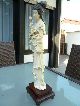 Antik Chinese Lady 19th.  Ct High 43,  5 Cm Silver Inlay Woodenstand Chinese photo 4