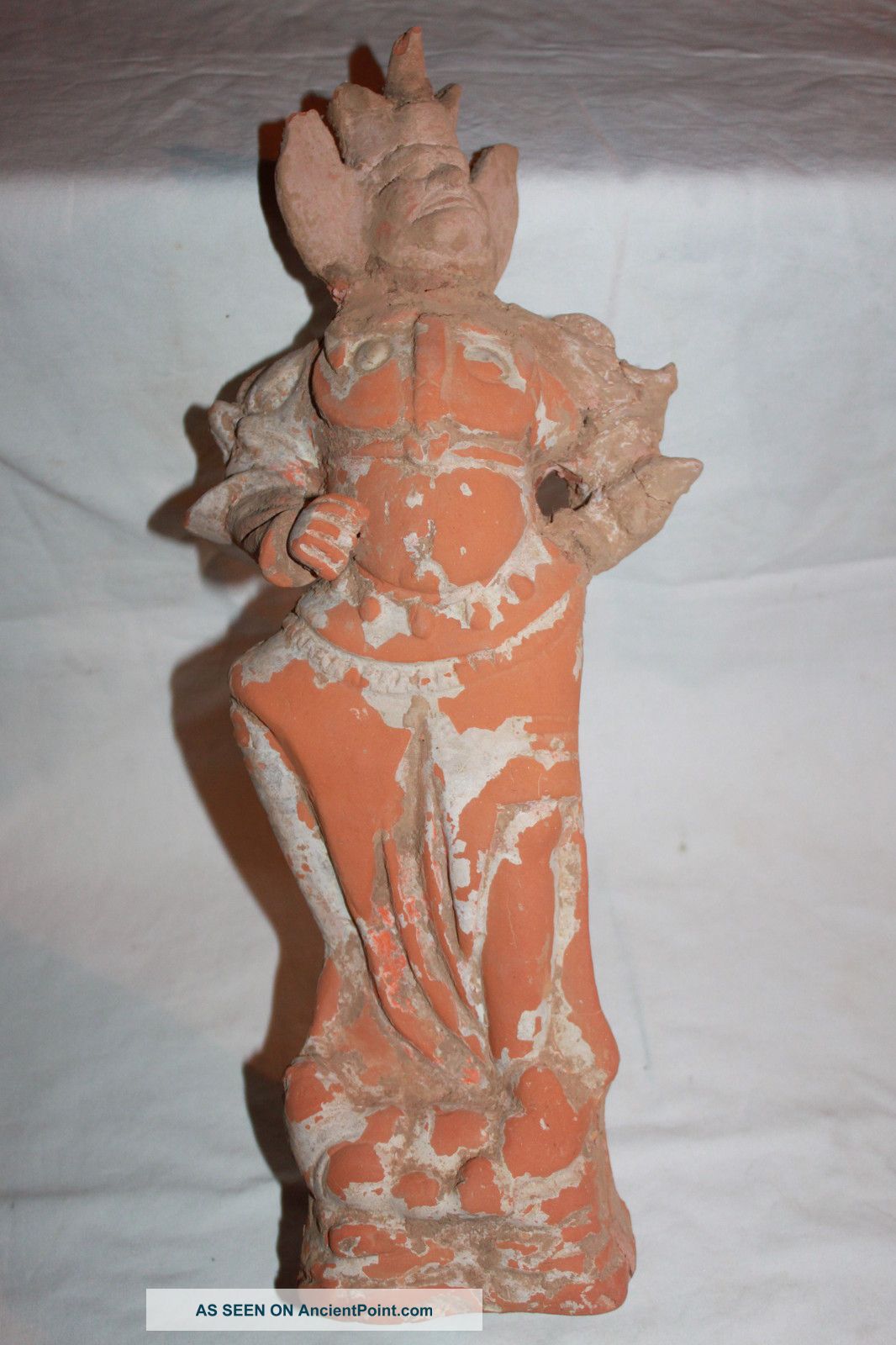 Tang Dynasty Guardian Terracotta Figure Locapala Statue 600 - 900 Ad Chinese photo