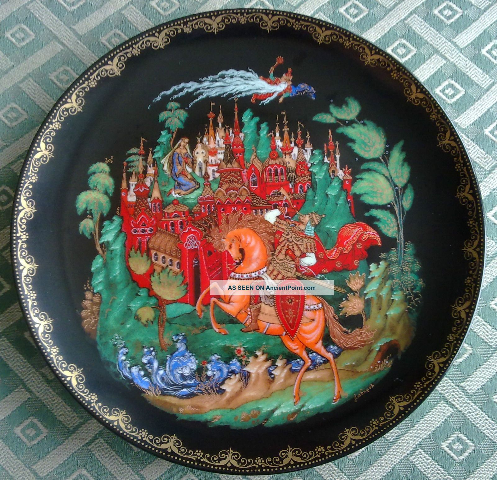 Rare Ruslan And Ludmilla,  Russian Tales Plate Vinogradoff Porcelain Russian photo